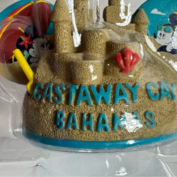 NWT. Disney Castaway Cay 2021 Sand Castle Ears Hat Ornament - Disney Cruise Line - Picture 6 of 11